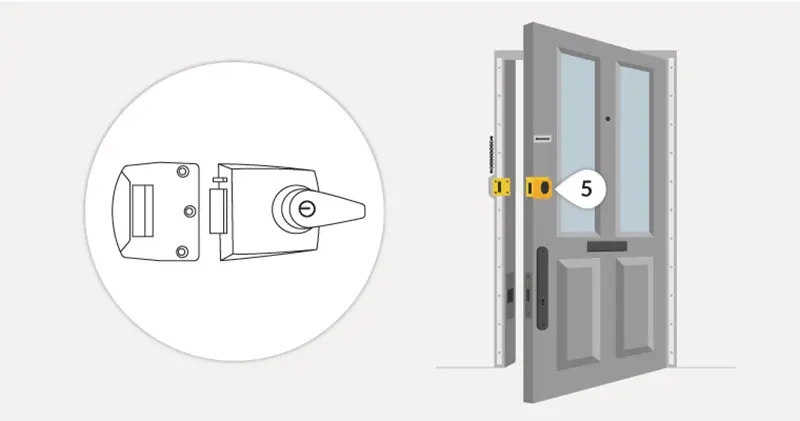 Door Security Crime Prevention 5 Double Locking Nightlatch